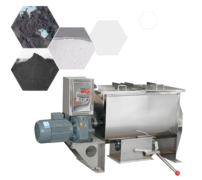 Tablet and capsule pharmaceutical horizontal mixer