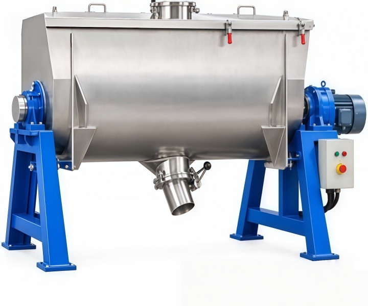 Cosmetic raw materials for horizontal ribbon mixer