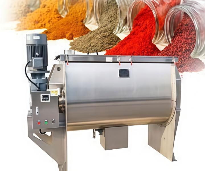 Functional dry powder mixer in bulk