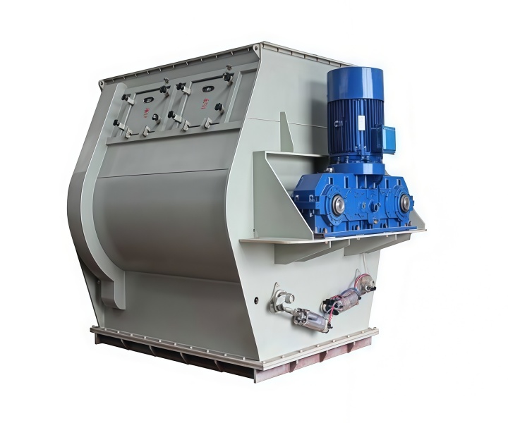 Horizontal Animal Feed Ribbon Mixer