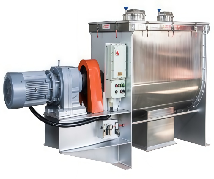 What is the principle of tile bond ribbon mixer?