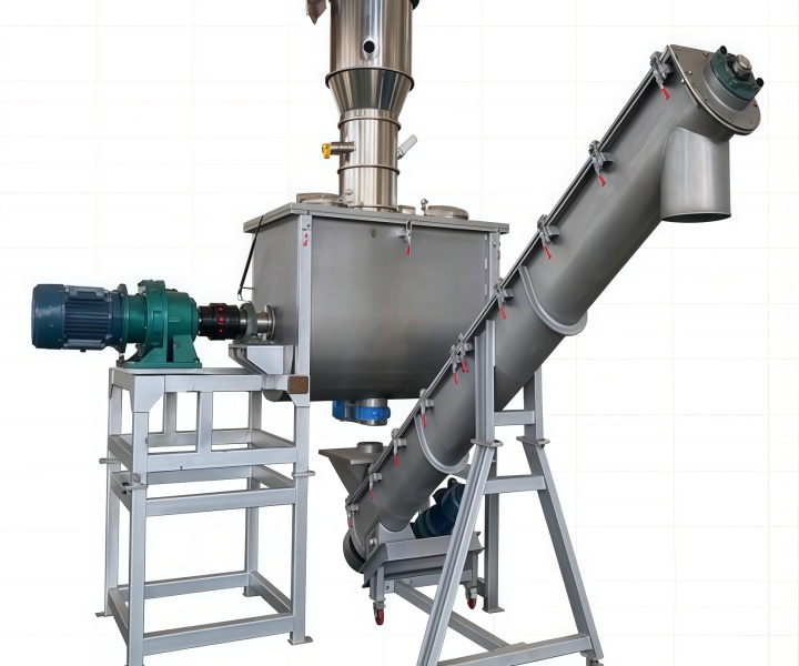 What is a screw conveyor mixer?