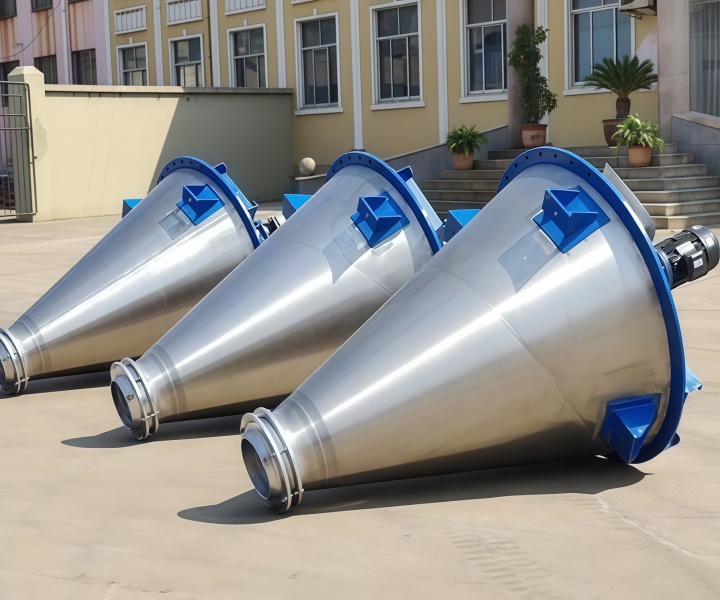 What is the working principle of conical twin screw mixer？