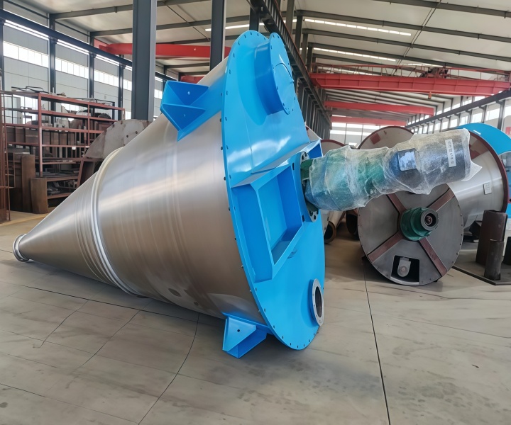 What are conical twin screw mixers used for?