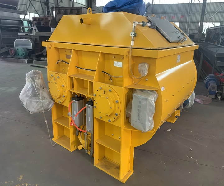What are the advantages of a horizontal concrete mixer? 