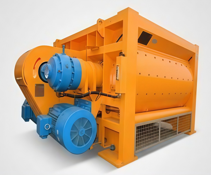 What is a horizontal concrete mixer used for?