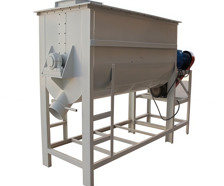 What is a single shaft horizontal mixer used for?