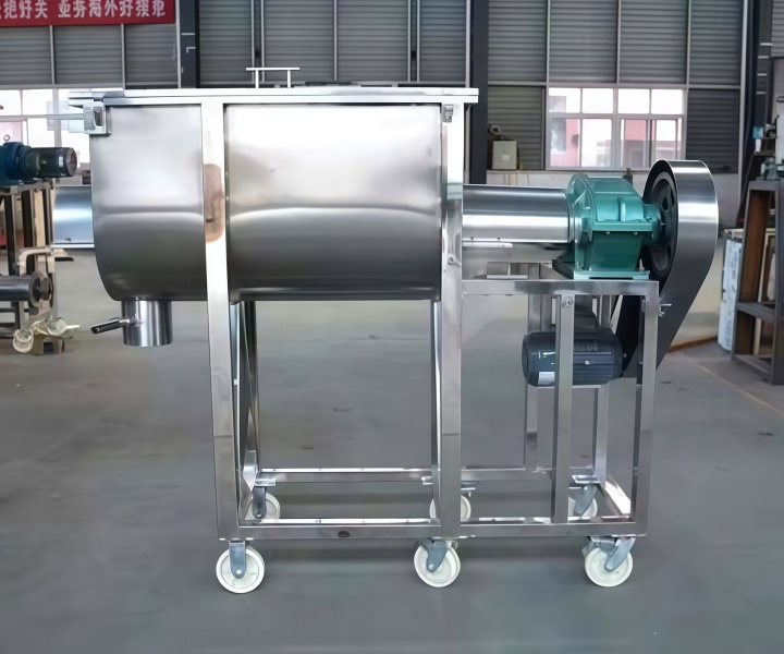 Widely used single shaft double screw feed mixer