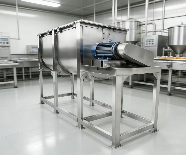 Small Horizontal Feed Ribbon Mixer