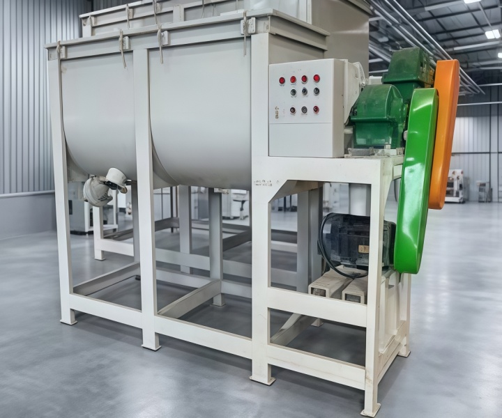 Calcium carbonate for horizontal ribbon mixer