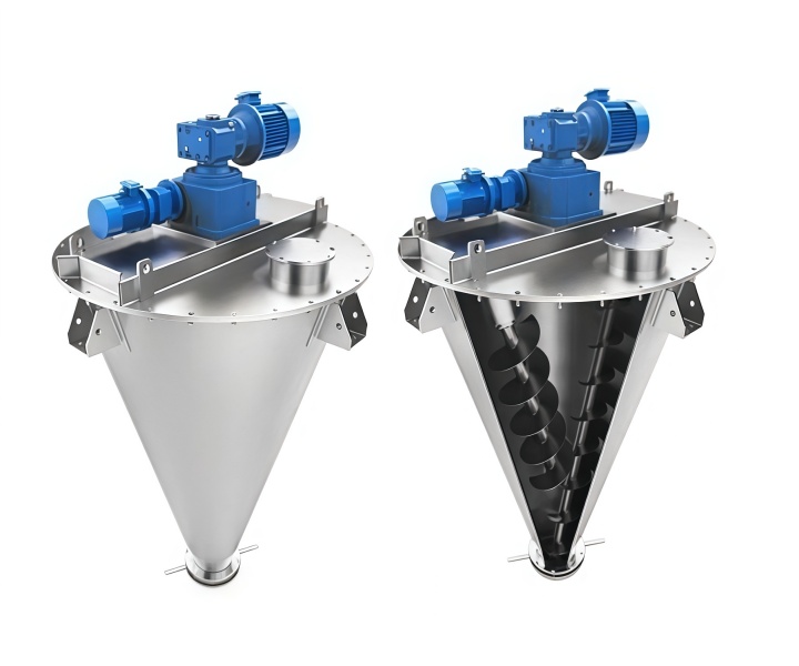 Features of Conical twin screw mixer