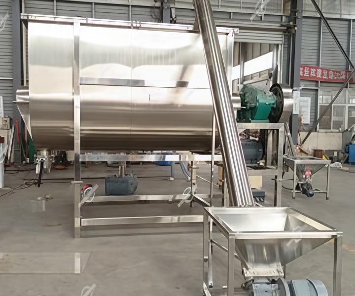 What equipment is used for mixing dry powders? 