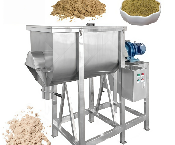 How does a dry powder mortar mixer work? 
