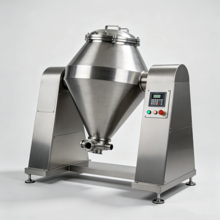Chemical Pigment Dedicated Double Cone Rotary Mixer for paints and inks - stainless steel construction